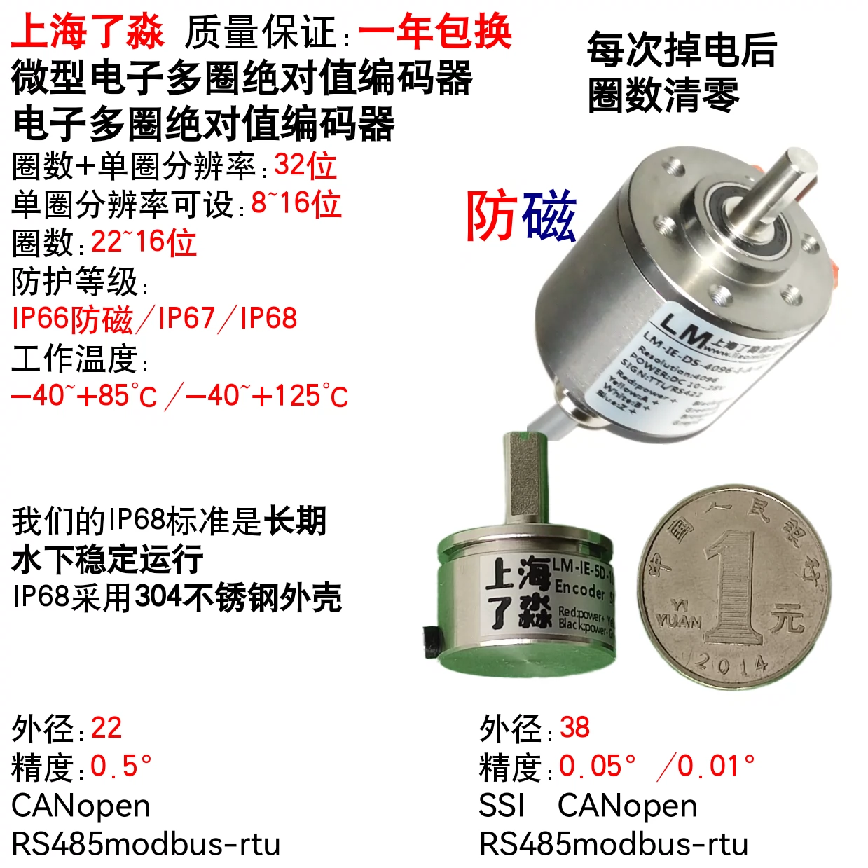 电子多圈绝对值编码器 LM-AEEM系列(图2)